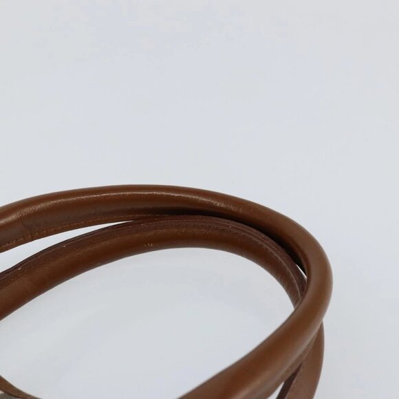 Burberrys Nova Check Hand Bag Canvas Gold Beige Auth ep11255 - Picture 9 of 15